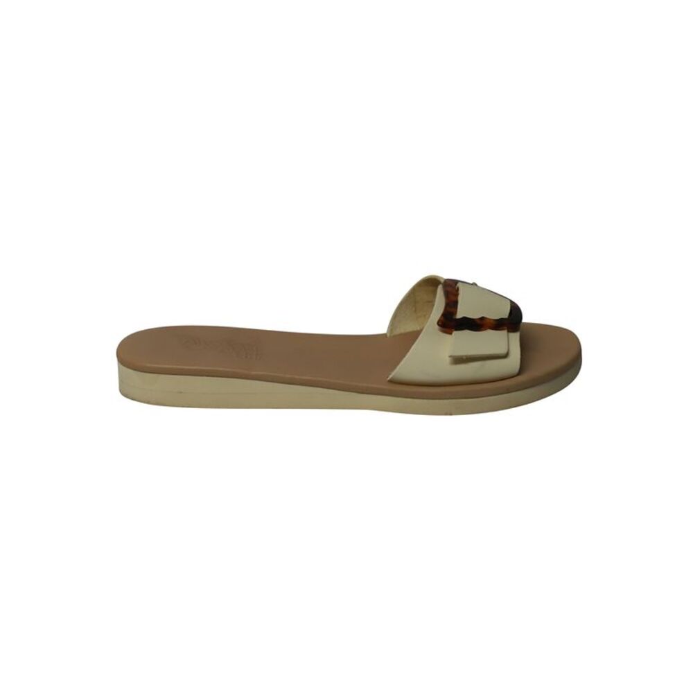 Ancient Greek Aglaia Sandals in White Leather